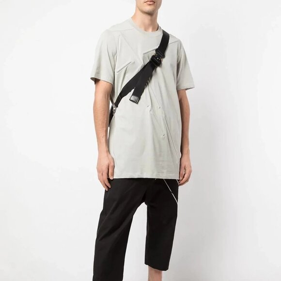 Rick Owens: Runway Aluminum Loose Rod Oyster Level T Shirt SS19 Babel - Picture 12 of 16